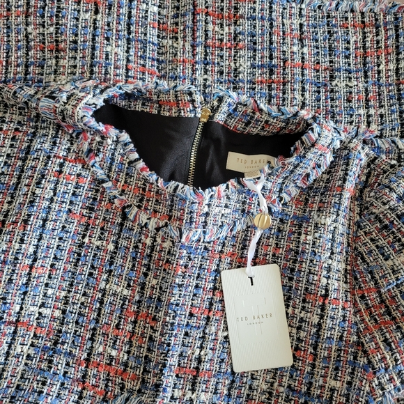 🍒NWT🍒 TED BAKER TWEED SHIFT DRESS - Picture 7 of 7